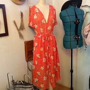 Silk floral dress